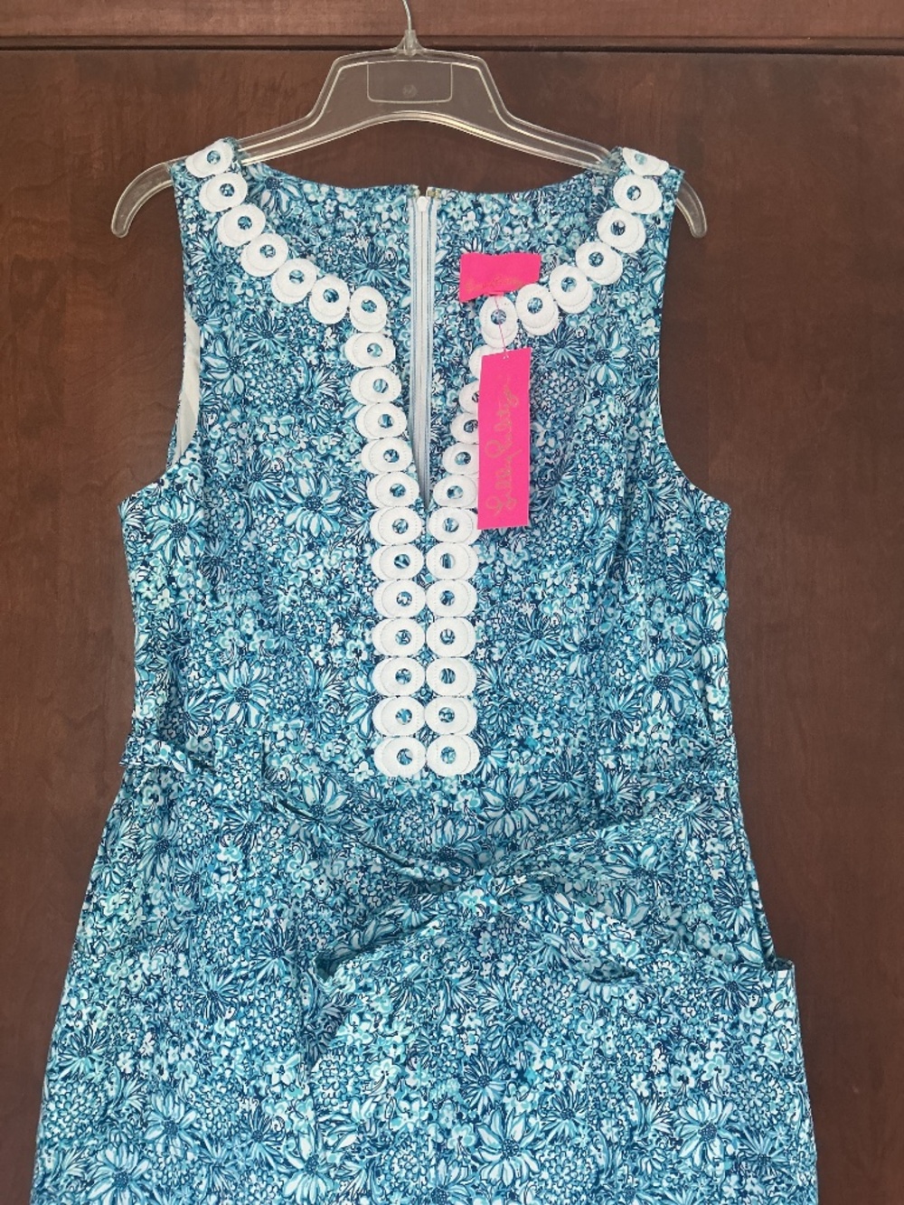 Lilly Pulitzer sz 14 Gulianna Stretch Cotton Dress Blooming Together NWT - Picture 2 of 8
